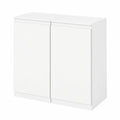 2er Set weiße Kommodenschränke 40 cm mit Schubladen und Türen für Schlafzimmer, Büro und Flur