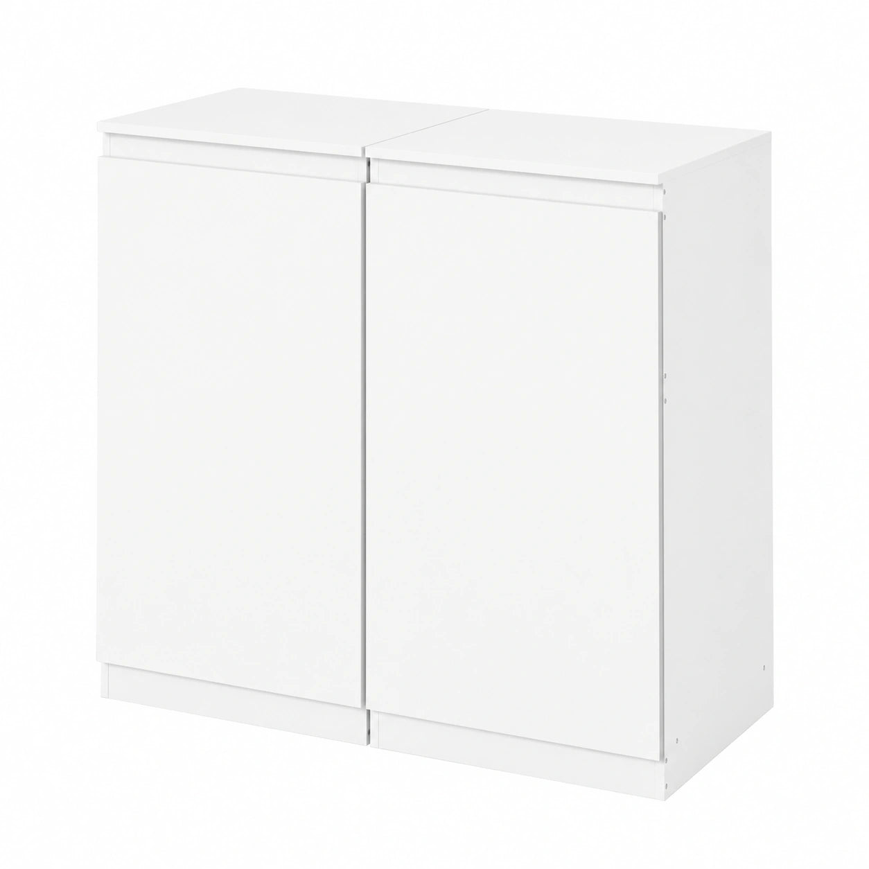 2er Set weiße Kommodenschränke 40 cm mit Schubladen und Türen für Schlafzimmer, Büro und Flur