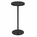 TUTOTAK Runder Beistelltisch Set, Kleiner Couchtisch 2er-Set, Schwarzer Wohnzimmertisch
