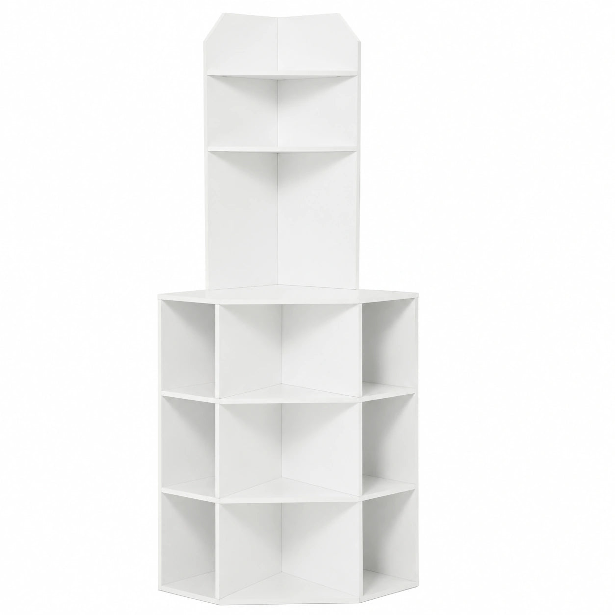 VEVOR Mehrzweck-Eckschrank mit USB und Steckdosen, 6-stufig, verstellbare Regale, 1626 mm Höhe, für Küche und Wohnzimmer