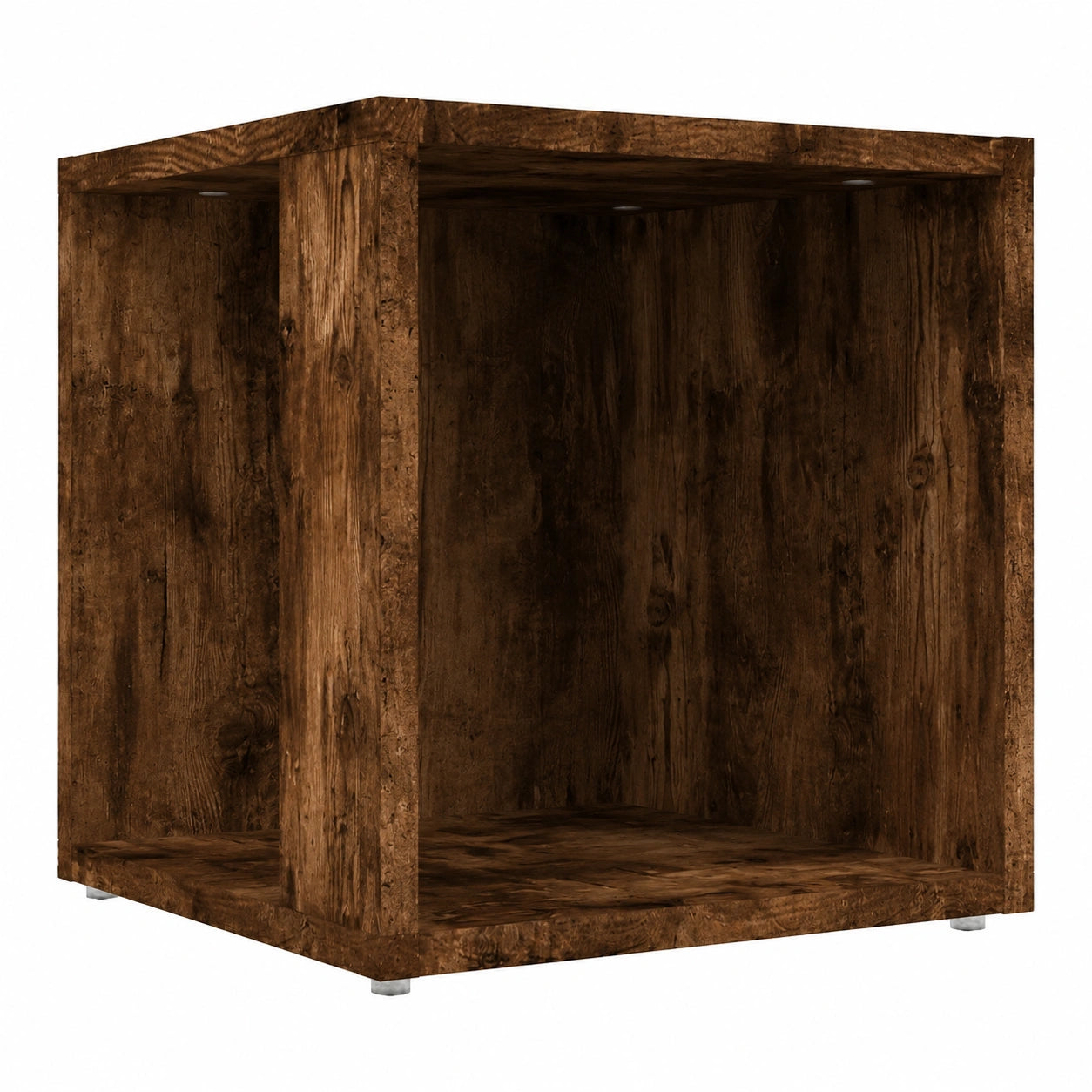 Moderner Couchtisch aus Holzwerkstoff in Räuchereiche, 33x33x34,5 cm