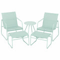 Pamapic 5-teiliges Gartenmöbel-Set, Bistrotisch mit Stühlen und Hockern, Atmungsaktiv, Grün