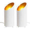 Set aus 2 LED Bodenstrahlern, 6W, Weiß, für indirekte Beleuchtung im Wohnzimmer, inklusive GU10 Leuchtmittel, 230V, 2700K warmweiß
