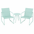 Pamapic 3-teiliges Balkonset, Bistrotisch und 2 atmungsaktive Textilene-Stühle, Ideal für Garten, Balkon und Terrasse, Grün