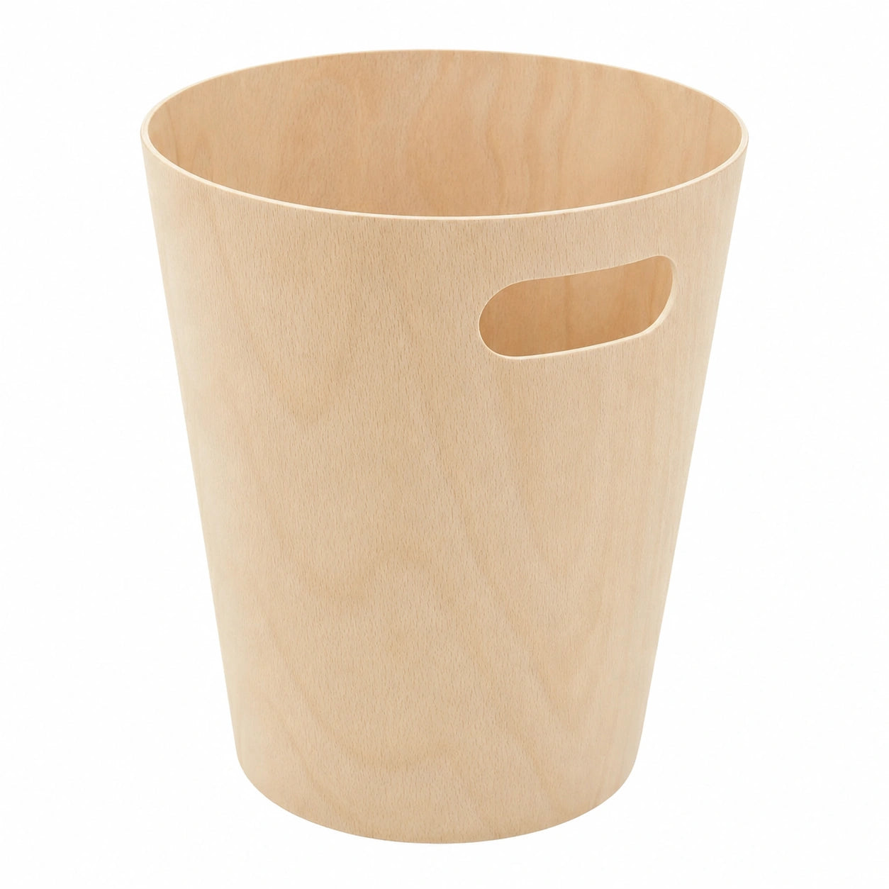 Umbra Woodrow Mülleimer – Stilvoller Holzpapierkorb für Büro und Zuhause, 7,5 Liter, Naturholzoptik