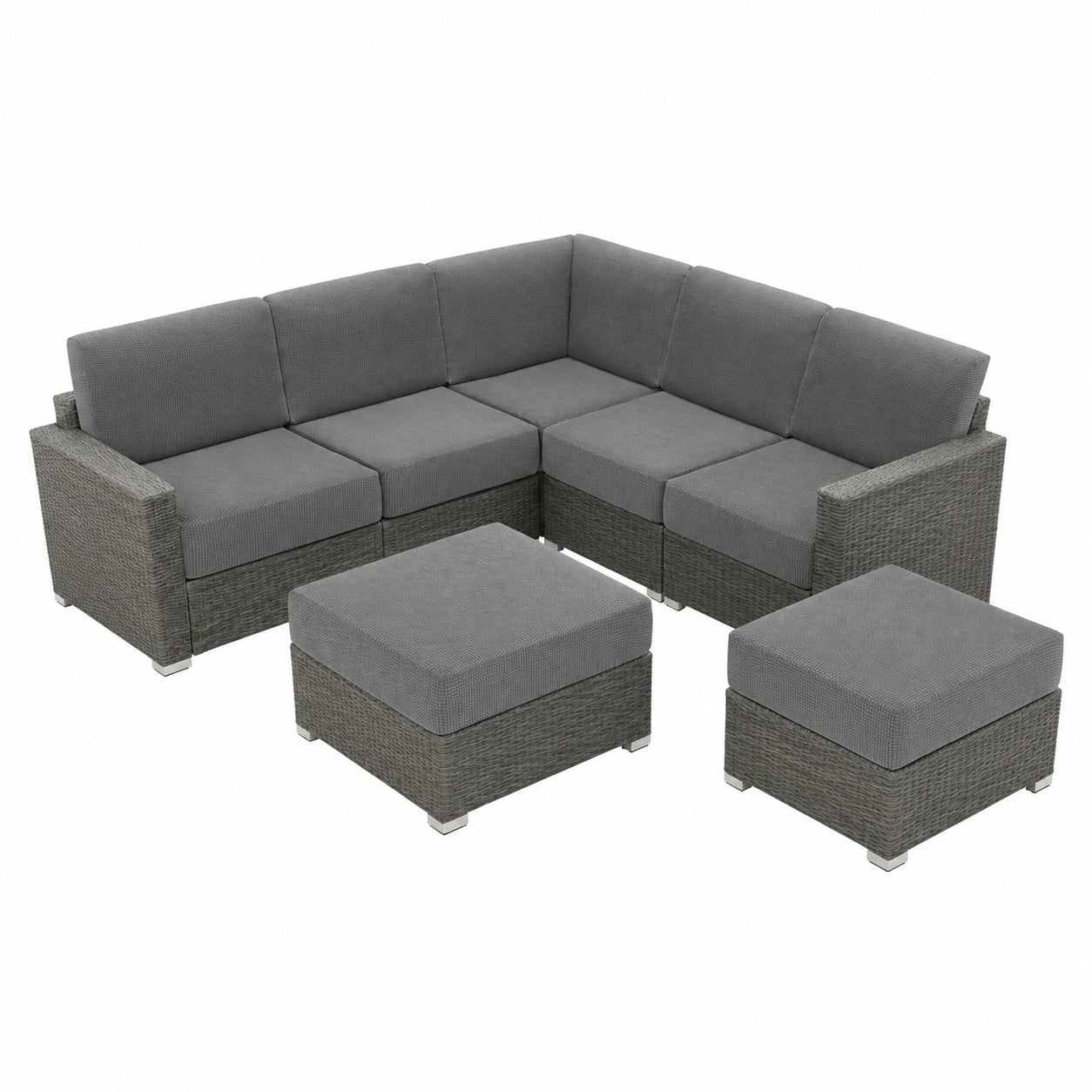 Wasserdichte Stretchhussen für Gartenmöbel, Outdoor Sitzkissenbezüge, Polsterüberzüge für Rattan- und Europalettenmöbel (Hellgrau, Breite 60-90 cm, Tiefe 70-85 cm)