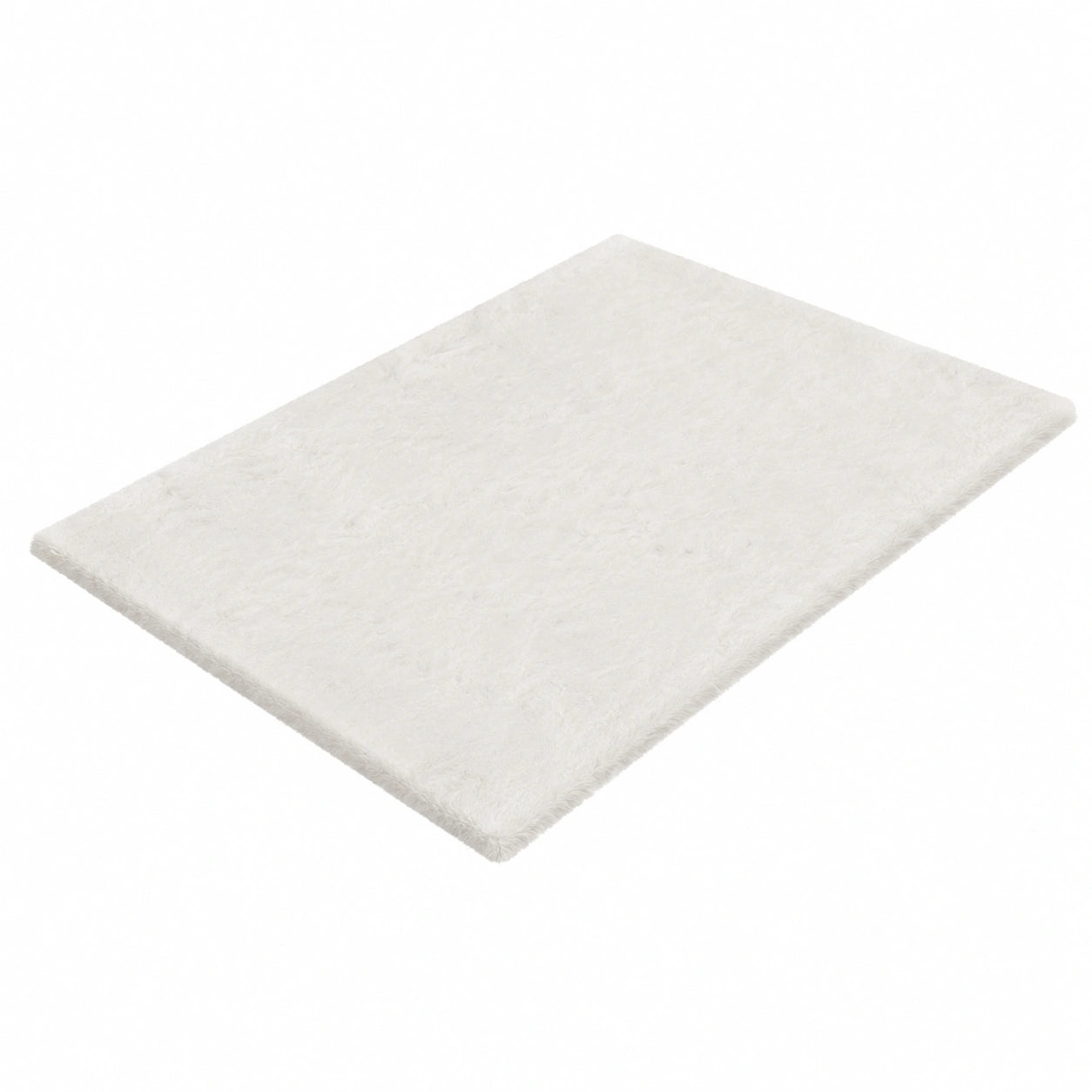 Weicher Kunstfell-Teppich Grau 90x150 cm für Schlafzimmer und Wohnzimmer