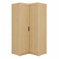 Moderner Eckschrank aus Geölter Eiche, 97,8 x 190,5 x 97,8 cm