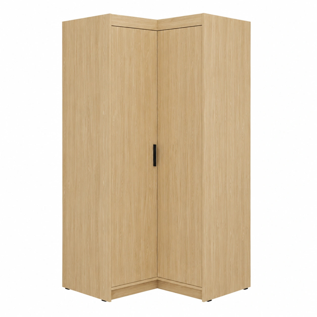 Moderner Eckschrank aus Geölter Eiche, 97,8 x 190,5 x 97,8 cm