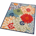 Wetterfester Outdoor-Teppich für Balkon und Garten, Wasserabweisend, 200 x 290 cm, Rot